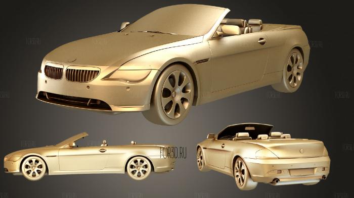 Bmw 6 Convertible stl model for CNC